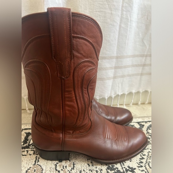 TECOVAS CARTWRIGHT BROWN 8.5D COWBOY BOOTS - Picture 2 of 5